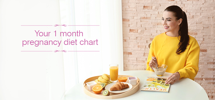 Your 1st month Pregnancy Diet Chart